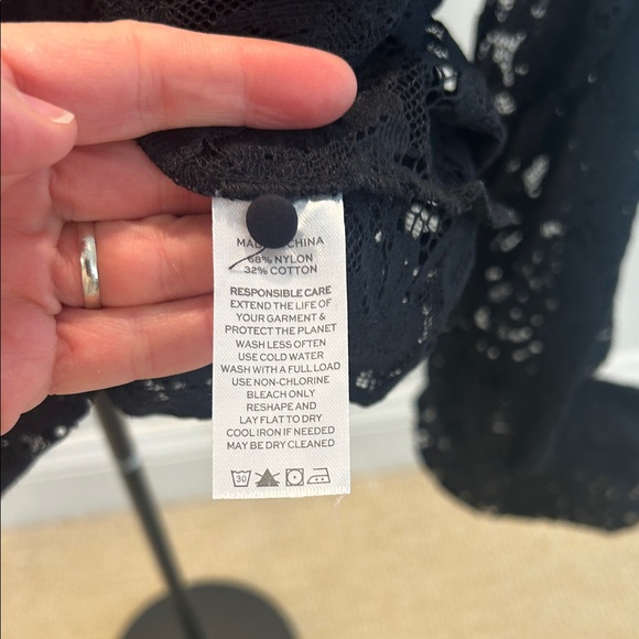 Hill House Black Lace Blouse- size medium - Picture 5 of 5